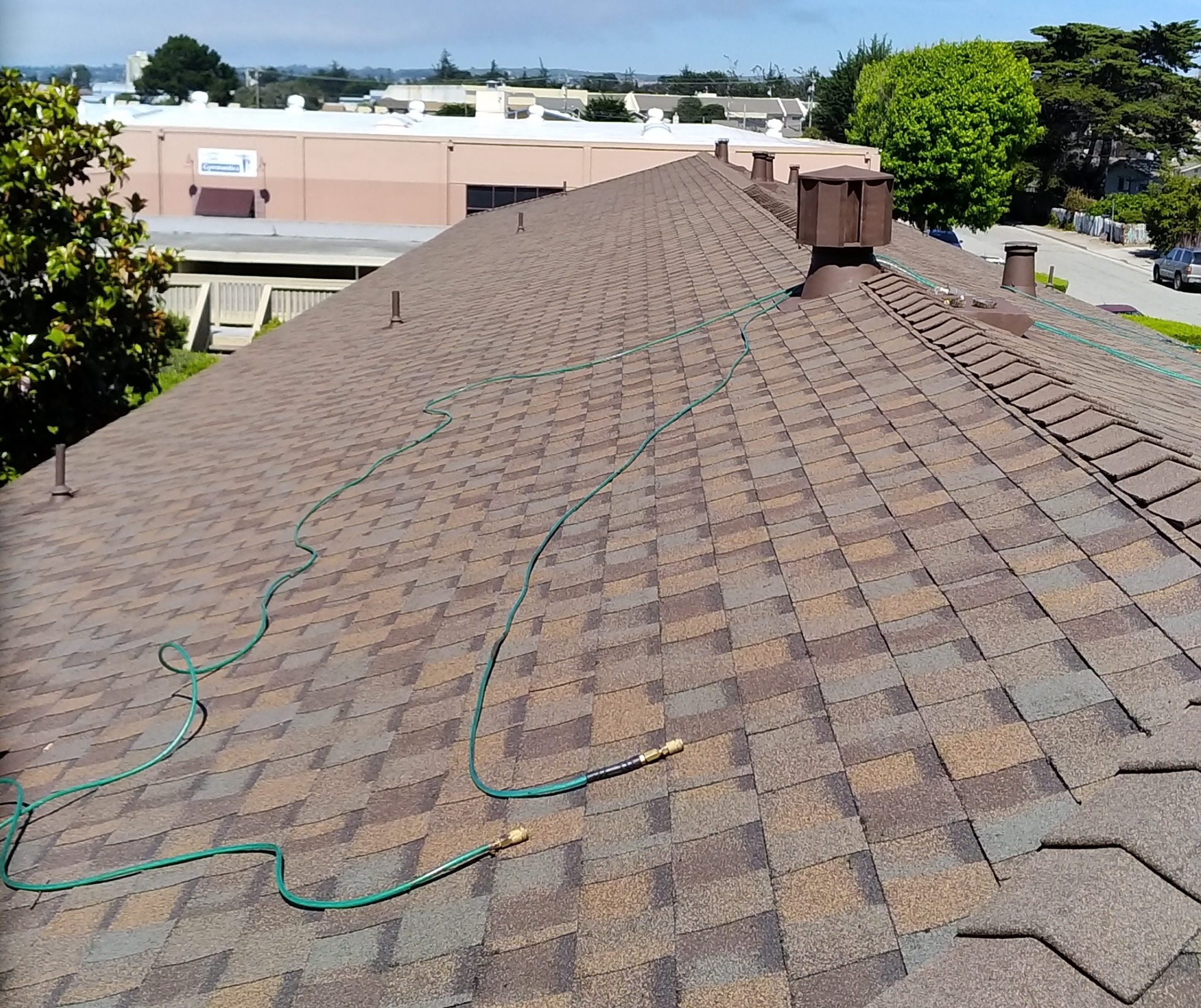Completed residential roofing project