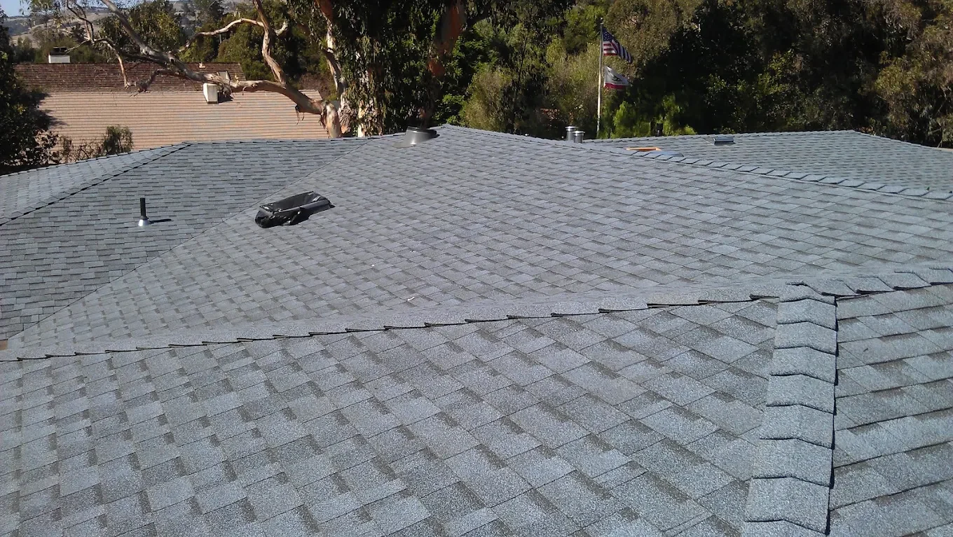 Completed Salinas composition shingle roof by Dynamite Roofing