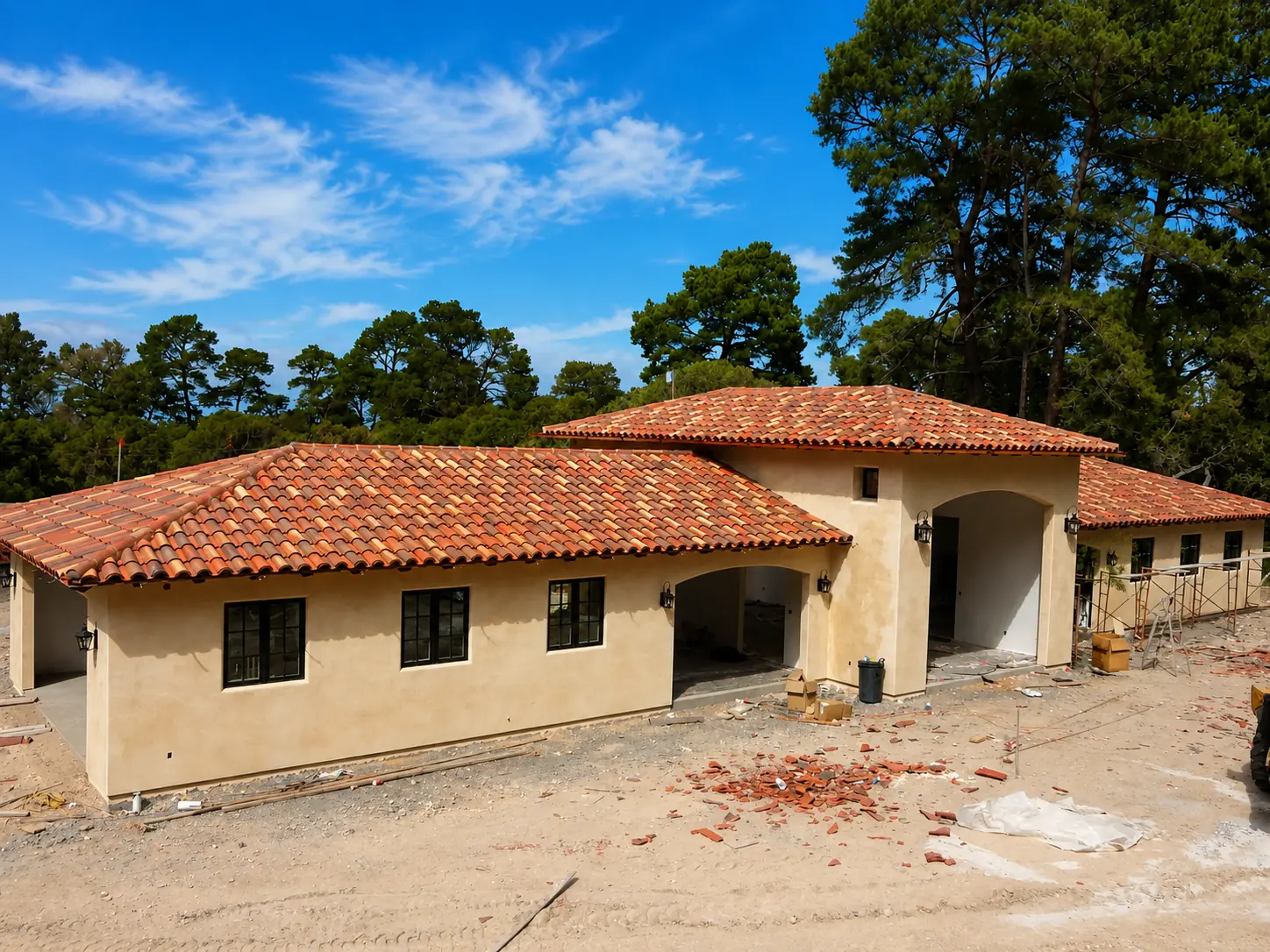 New construction tile roofing project by Dynamite Roofing